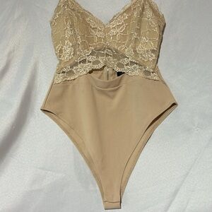 2/$30 Faded Rose One Piece Lace Bodysuit Size L